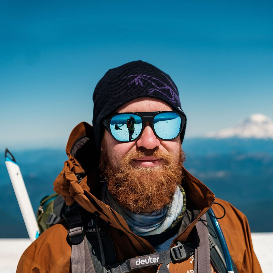 Me on the summit of Mount Adams in Washington. Photographed by Benny Haddad